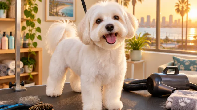 Dog grooming studio in San Diego