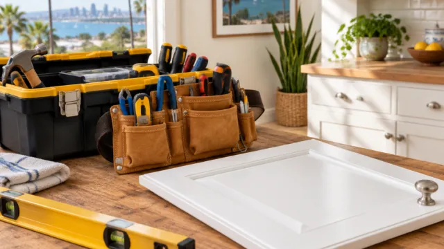 Handyman tools in a San Diego home