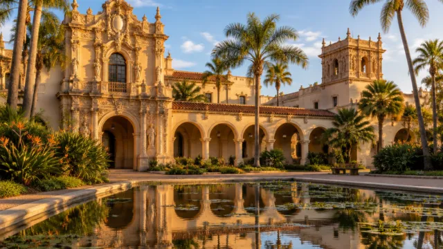 Spanish Colonial museum building in a San Diego park