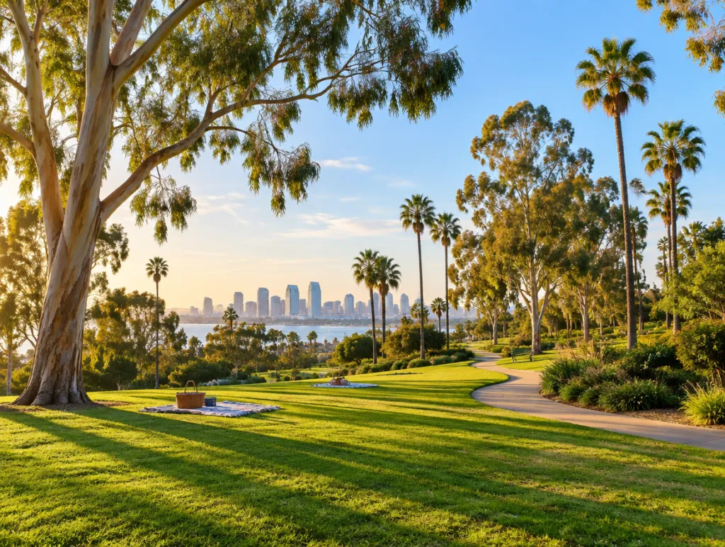 Green city park in San Diego
