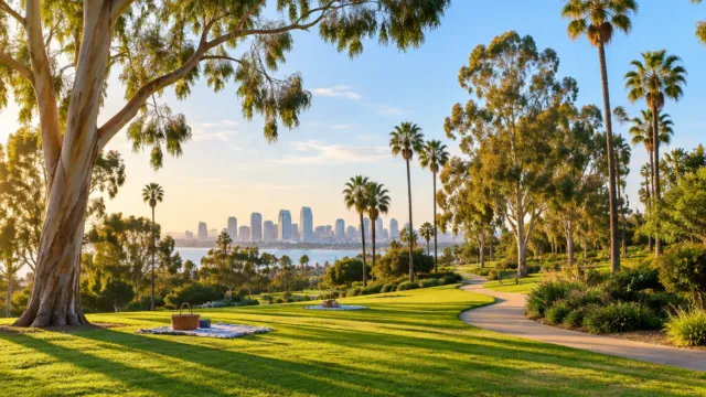 Green city park in San Diego