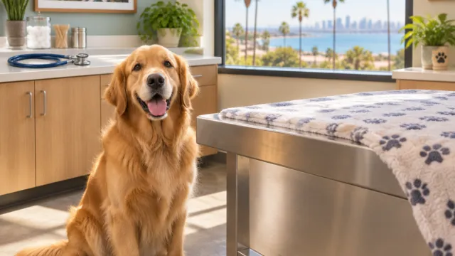 Veterinary clinic exam room in San Diego