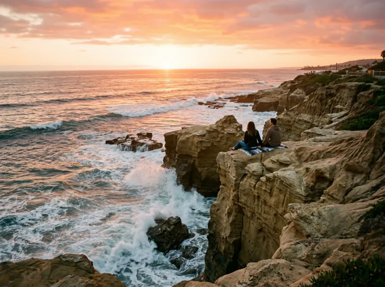 Sunset Cliffs at sunset